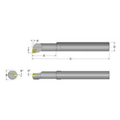S12S-SCLPR-3 Right Hand 3/4 Shank Indexable Boring Bar - Exact Tooling