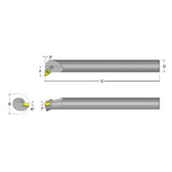 S24U-MDUNL-4 Left Hand 1-1/2 Shank Indexable Boring Bar - Exact Tooling