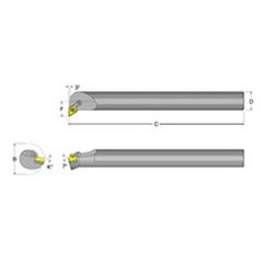 S24U-MDUNL-4 Left Hand 1-1/2 Shank Indexable Boring Bar - Exact Tooling