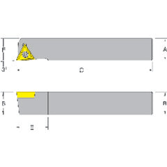 STNCR64-3D - 1 x 1" SH - RH - Turning Toolholder - Exact Tooling