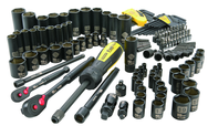 STANLEY® FATMAX® 1/4" & 3/8" Drive 141 Piece Matte Black Chrome Mechanic's Tool Set - Exact Tooling