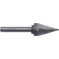 1/2 × 7/8 × 1/4″ SH 28° Cone Shape - HSS - Burr - Exact Tooling