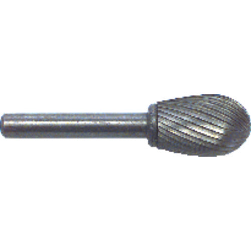 3/8 × 5/8 × 1/4″ SH Oval Shape - HSS - Burr - Exact Tooling