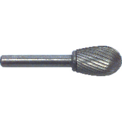 3/8 × 5/8 × 1/4″ SH Oval Shape - HSS - Burr - Exact Tooling