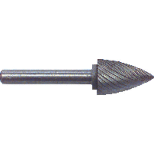 1/2 × 3/4 × 1/4″ SH Tree Pt End Shape - HSS - Burr - Exact Tooling