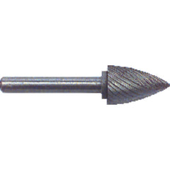 1/2 × 3/4 × 1/4″ SH Tree Pt End Shape - HSS - Burr - Exact Tooling