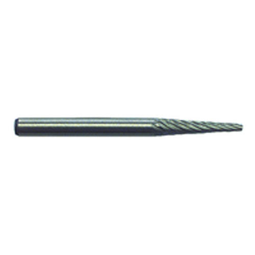1/8 × 9/16 × 1/8″ SH Cone Shape - HSS - Burr - Exact Tooling