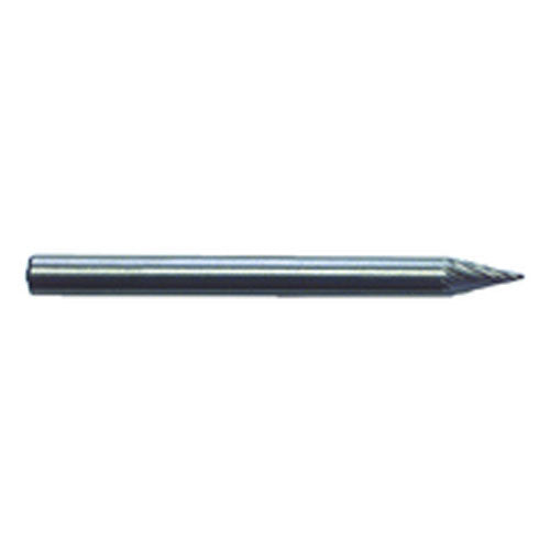 1/4 × 1/4 × 1/8″ SH Cone Shape - HSS - Burr - Exact Tooling
