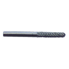1/8 × 5/8 × 1/8″ SH Cyl Radius Shape - HSS - Burr - Exact Tooling