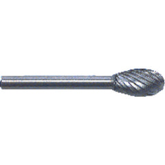 1/4 × 1/2 × 1/8″ SH Oval Shape - HSS - Burr - Exact Tooling