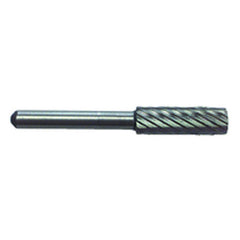 3/16 × 5/8 × 1/8″ SH Cyl Radius Shape - HSS - Burr - Exact Tooling