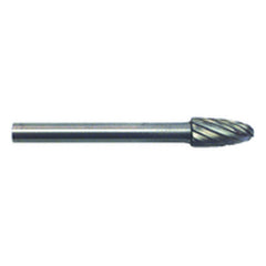 3/16 × 3/8 × 1/8″ SH Oval Shape - HSS - Burr - Exact Tooling
