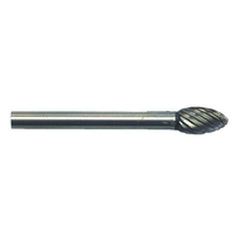 3/16 × 3/8 × 1/8″ SH Oval Shape - HSS - Burr - Exact Tooling