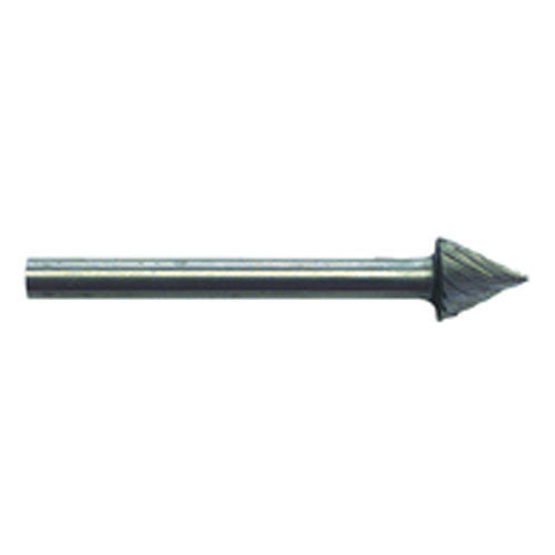 1/4 × 1/4 × 1/8″ SH Cone Shape - HSS - Burr - Exact Tooling