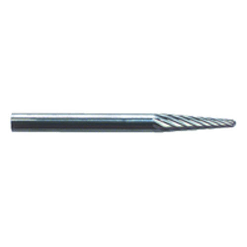 R10 1/8 × 13/32 × 1/8″ SH - Sgl Cut Tapered - CBD - Burr - Exact Tooling