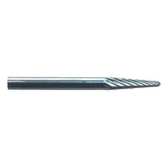 R10 1/8 × 13/32 × 1/8″ SH - Sgl Cut Tapered - CBD - Burr - Exact Tooling