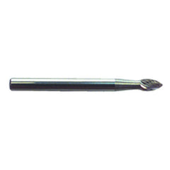 R11 1/8 × 3/16 × 1/8″ SH - Sgl Cut Flame - CBD - Burr - Exact Tooling