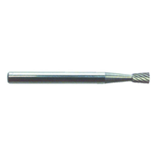 R12 1/8 × 1/8 × 1/8″ SH - Sgl Cut Invert Cone - CBD - Burr - Exact Tooling