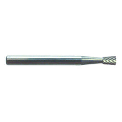 R12 1/8 × 1/8 × 1/8″ SH - Sgl Cut Invert Cone - CBD - Burr - Exact Tooling