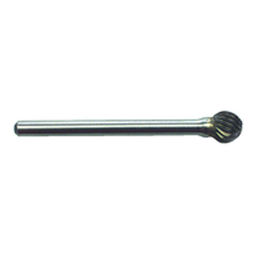 R18 1/4 × 1/4 × 1/8″ SH - Sgl Cut Ball End - CBD - Burr - Exact Tooling