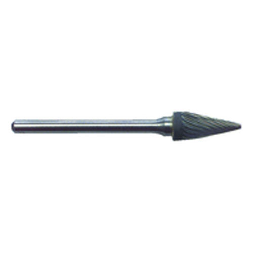 R22 1/4 × 1/2 × 1/8″ SH - Sgl Cut Tree Shape - CBD - Burr - Exact Tooling