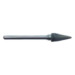 R22 1/4 × 1/2 × 1/8″ SH - Sgl Cut Tree Shape - CBD - Burr - Exact Tooling