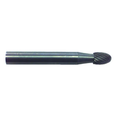 R29 1/4 × 3/8 × 1/4″ SH - Sgl Cut Oval Shape - CBD - Burr - Exact Tooling