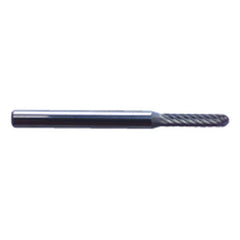 R4 3/32 × 1/2 × 1/8″ SH - Sgl Cut Cyl-Radius - CBD - Burr - Exact Tooling