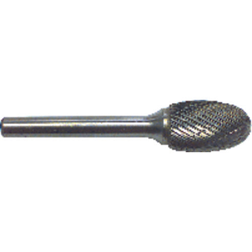 SE3D 3/8 × 5/8 × 1/4″ SH Dbl Cut Oval Shape - CBD - Burr - Exact Tooling