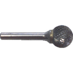 1/4 EdgeHog Spherical Miniature Carbide Bur SD-51 Std Alt. Diamond(Double) - Exact Tooling