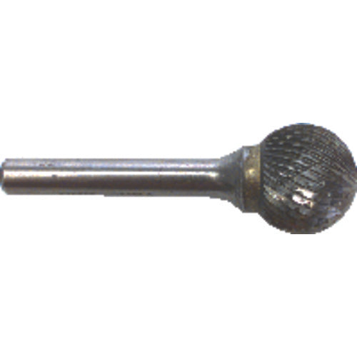 SD1L6 1/4 × 7/32 × 1/4″ SH Dbl Cut Ball End - CBD - Burr - Exact Tooling