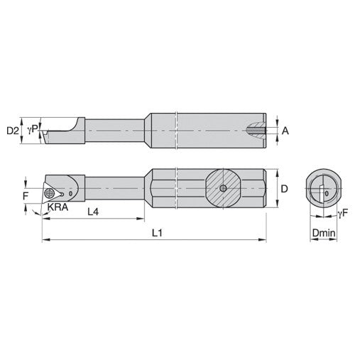 FSBI2505001255R WG STEEL BORING BAR STEPPED - Exact Tooling