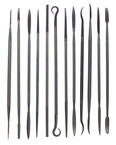 Swiss Pattern Needle File - 12 Pcs.; 6-1/2"; 2 Cut - Exact Tooling