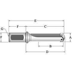 27040S-40FM Flanged T-A® Spade Blade Holder - Straight Flute- Series 4 - Exact Tooling