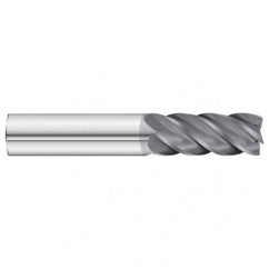 1/2 x 1/2 x 5/8 x 3 OAL Square 5 Flute Carbide End Mill - Round Shank-AlCrN Coated - Exact Tooling