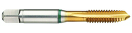 41836 2B 3-Flute Cobalt Green Ring Spiral Point Plug Tap-TiN - Exact Tooling