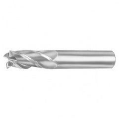6mm Dia. x 57mm Overall Length 4-Flute Square End Solid Carbide SE End Mill-Round Shank-Center Cut-AlTiN - Exact Tooling