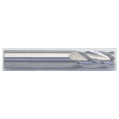4mm Dia. x 50mm Overall Length 4-Flute Square End Solid Carbide SE End Mill-Round Shank-Center Cut-AlTiN - Exact Tooling