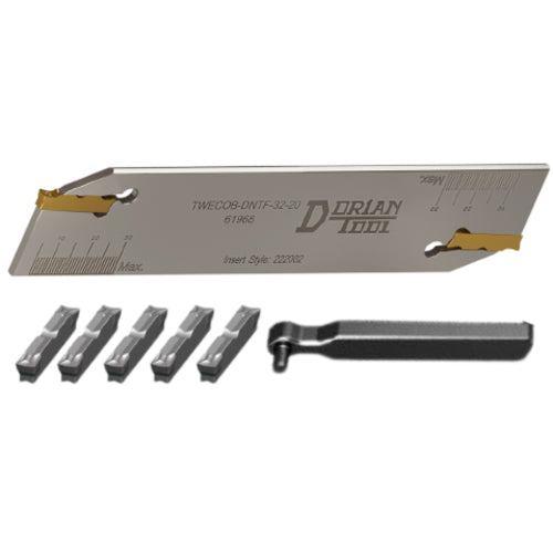 26mm Blade + 5 Inserts (3mm) + Extraction Key - Exact Tooling