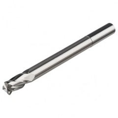 3mm Dia. x 75mm Overall Length 2-Flute Square End Solid Carbide SE End Mill-Round Shank-Center Cut-AlTiN - Exact Tooling