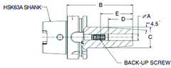 1" HSK63A Shrink Fit Toolholder - 6.3" Gauge Length - Exact Tooling