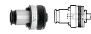 Tension & Compression Tap Adaptor - 1/8" NPT - Adaptor Size 1 - Exact Tooling