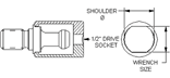 Reten Knob Socket-1.004" Max. Flat; 100 ft/lb Max. Torq - Exact Tooling