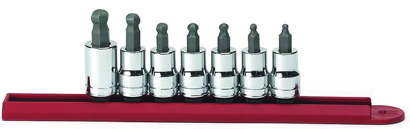 7PC SAE BALL HEX BIT SOCKET SET - Exact Tooling