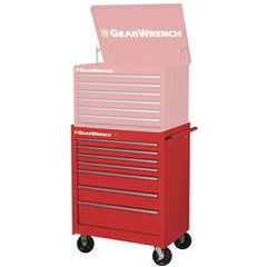 27" 7 DRAWER ROLLER CABINET RED - Exact Tooling