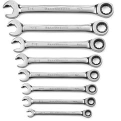 8PC OPEN END RATCHETING WRENCH SET - Exact Tooling