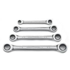 4PC DBL BX RATCHETING WRENCH SET - Exact Tooling