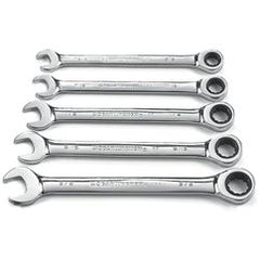 5PC COMBINATION RATCHETING WRENCH - Exact Tooling