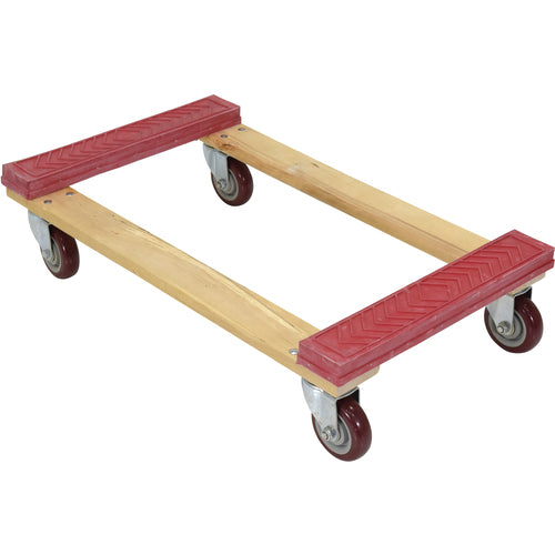 Hardwood Dolly Rubber Ends 1.2K lb 18 × 30 - Exact Tooling