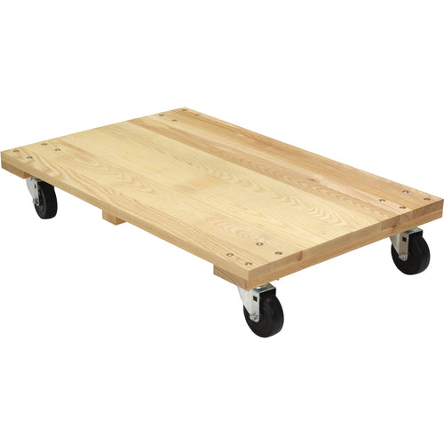Hardwood Dolly-Solid Deck 1.2K lb 24 × 36 - Exact Tooling